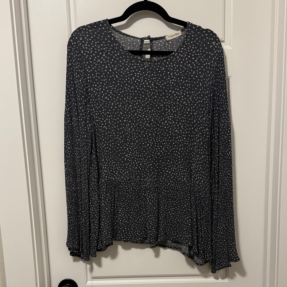 Women's Black Polka Dot Top